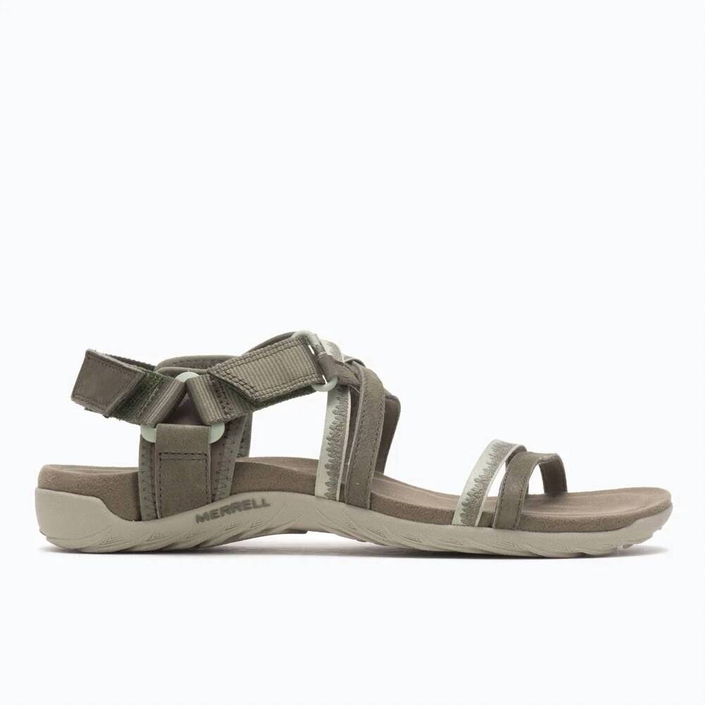 NEW MERRELL women's terran 3 cush lattice sandal in olive
